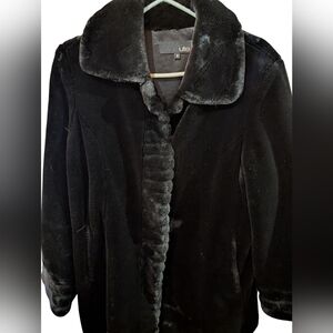 Elegant Black Faux Fur Jacket